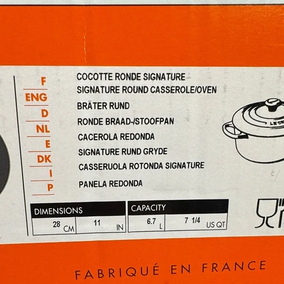 Le Creuset Flint Oyster Cast Iron Dutch Oven Cocotte 7.25 Qrt NEW - Picture 9 of 16